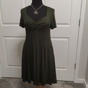 Torrid Olive Green Midi Dress